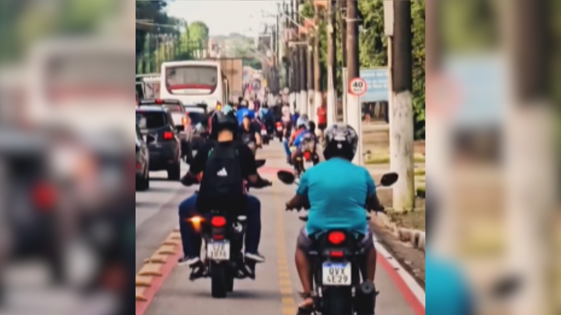 Imagem - Vídeo mostra motos invadindo ciclofaixa na Arthur Bernardes, em Belém