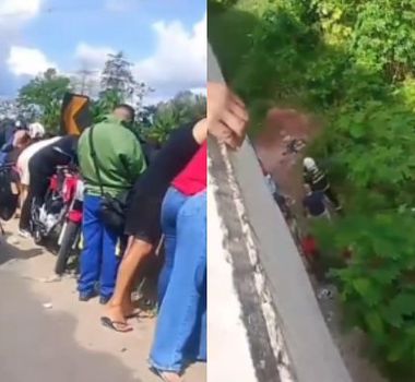 Imagem - Motociclista fica ferido após cair de viaduto na Grande Belém