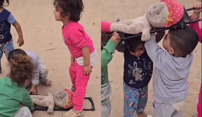 Imagem - Crianças em Gaza imitam funeral em vídeo que circula nas redes