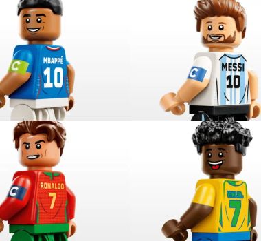 Imagem - LEGO transforma Messi, Cristiano Ronaldo, Vini Jr. e Mbappé em bonecos colecionáveis para o Mundial