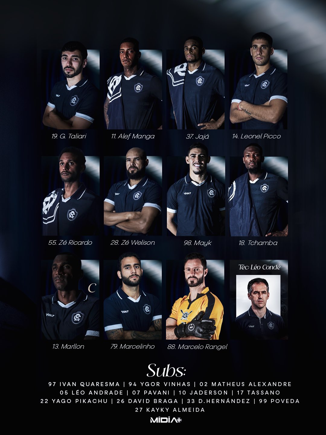 Escalação oficial do Clube do Remo 