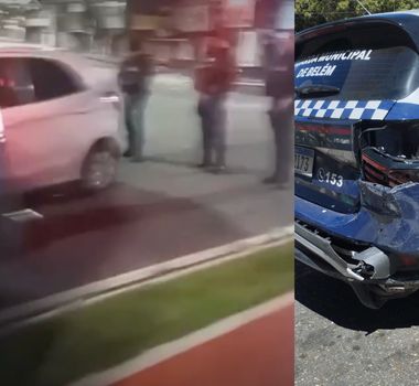Imagem - Motorista bate em viatura da Guarda Municipal, em Belém