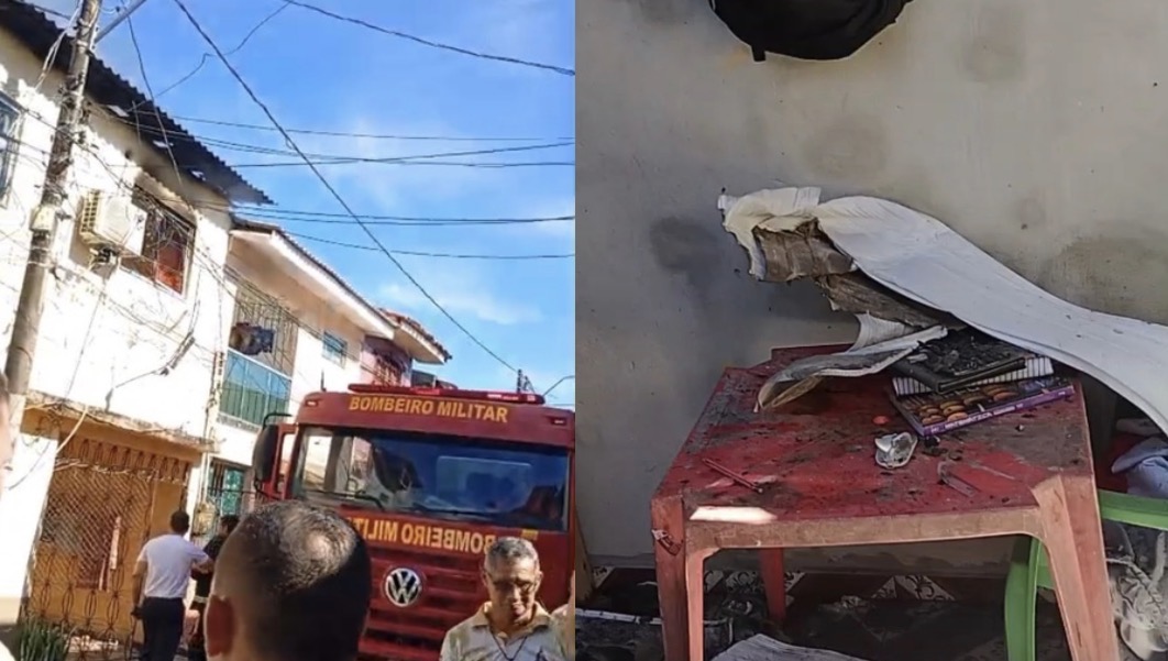 Incêndio atinge residência em Icoaraci e destrói parte do imóvel