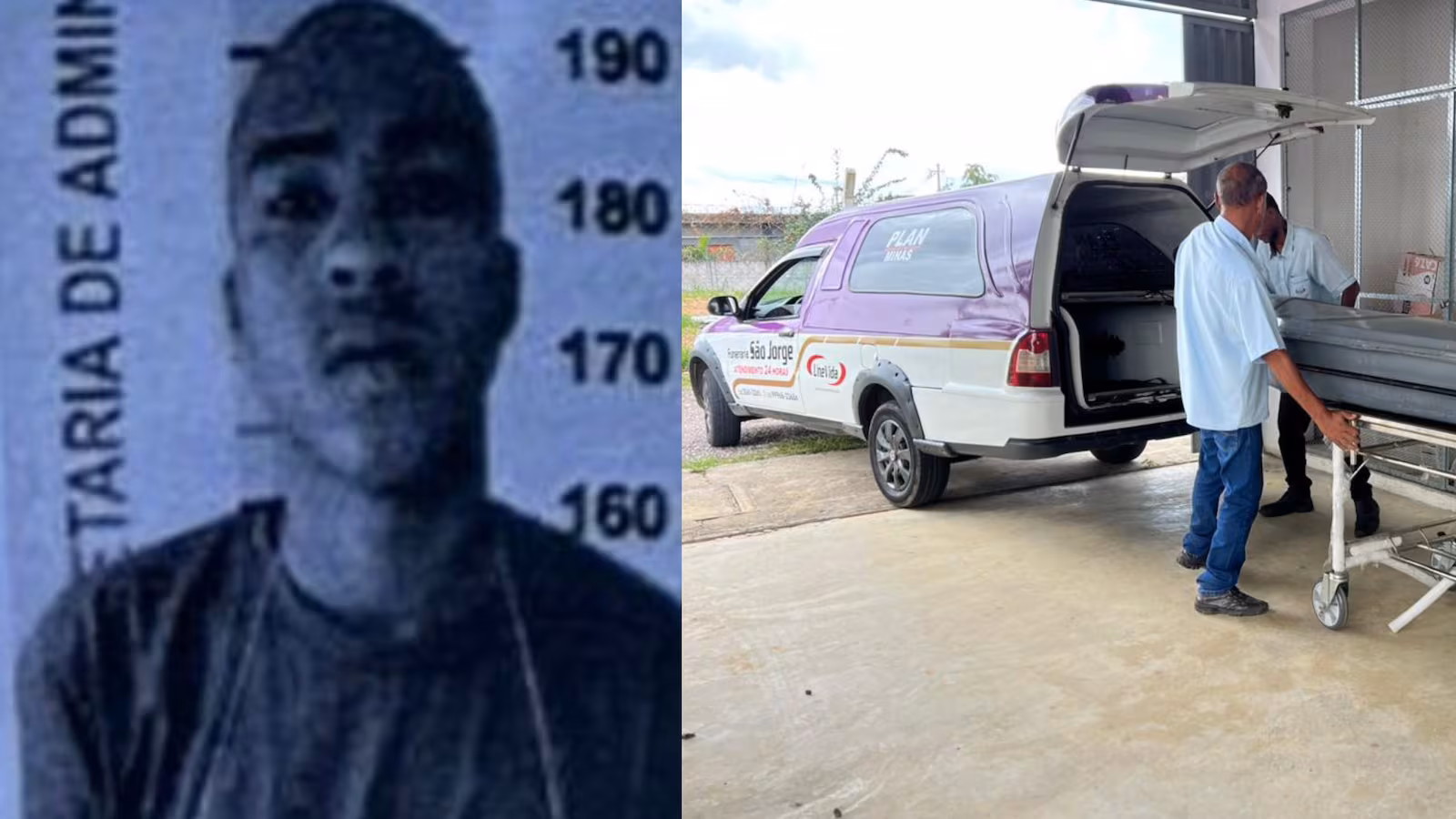 (Partes do corpo da vítima, incluindo a cabeça, mãos e pés, foram localizadas espalhadas pelo corredor, em frente à cela de número 9.)