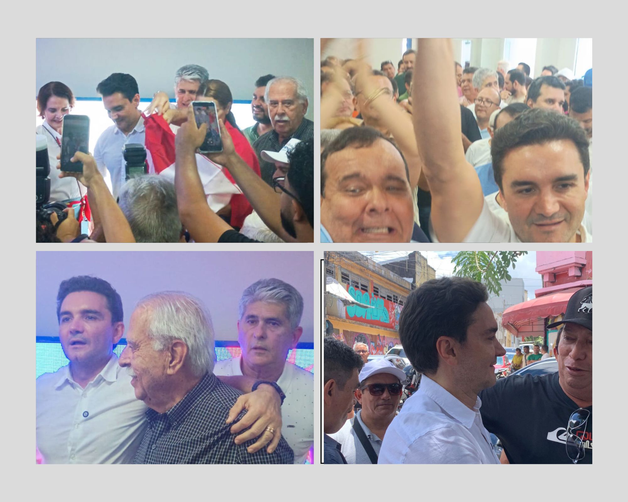 Celso Sabino e correligionários na solenidade de filiação ao PDT, neste sábado (4)