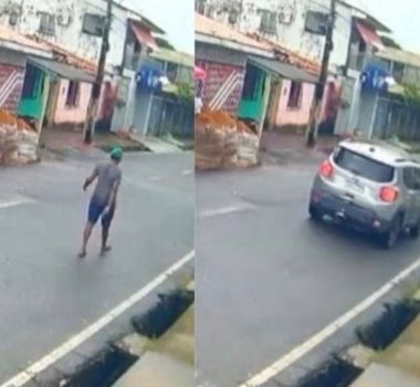 Imagem - Câmeras registram atropelamento Mocajuba