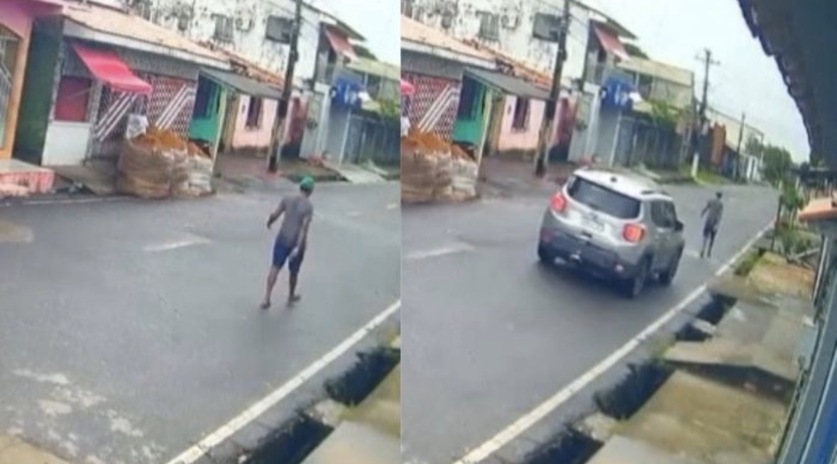 Câmeras registram atropelamento em Mocajuba