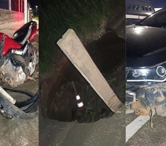 Imagem - Mulher fica ferida após colisão na BR-155