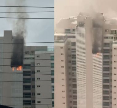 Imagem - Incêndio atinge prédio em frente a baía do Guajará, em Belém