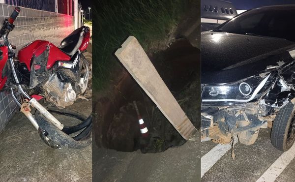 Mulher fica ferida após colisão na BR-155