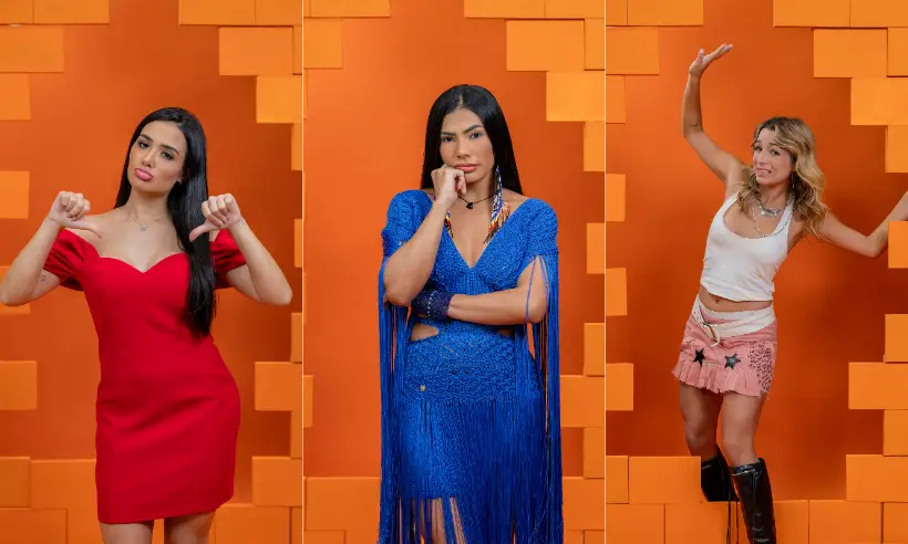 Jordana, Marciele e Samira formam o 14º Paredão do BBB 26