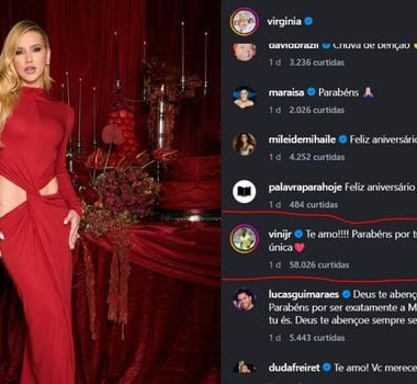 Imagem - Virgínia faz post de aniversário; Vini Jr. comenta em meio a rumores de crise