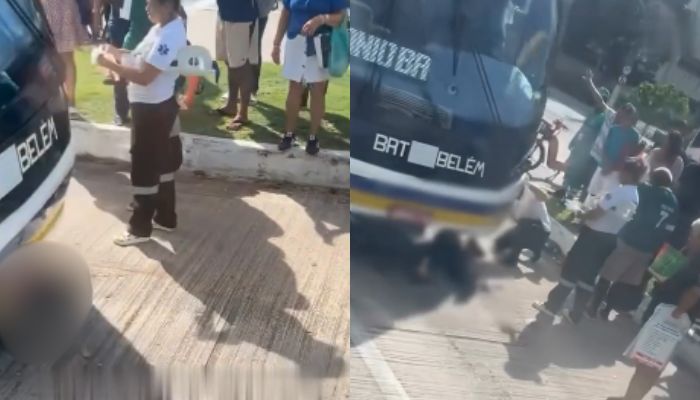 Idoso é atropelado por ônibus do BRT na Almirante Barroso, em São Brás