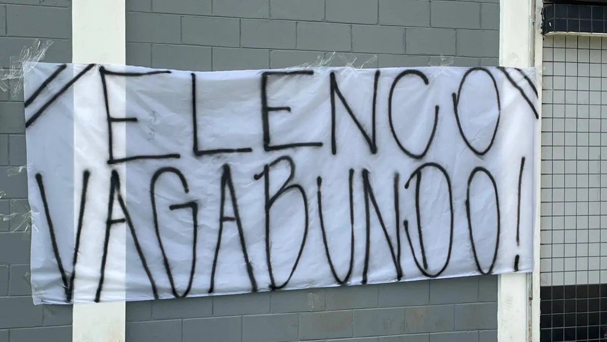 Protesto feito pela torcida do Corinthians 