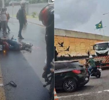 Imagem - Motociclista morre em acidente grave com caminhão no viaduto da Mário Covas, em Ananindeua