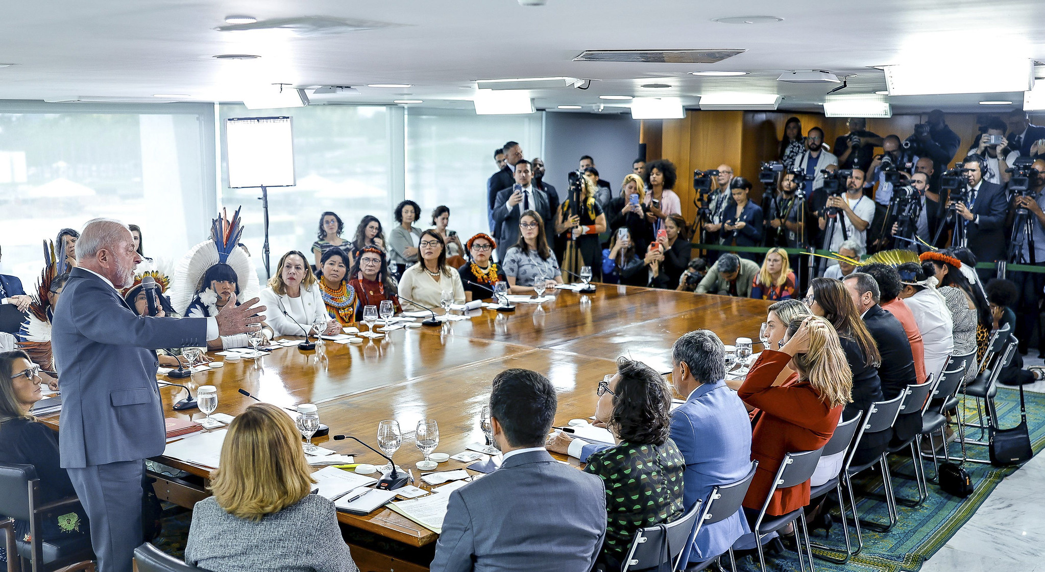 Luiz Inácio Lula da Silva, durante sanção do PL 2942/2024. —