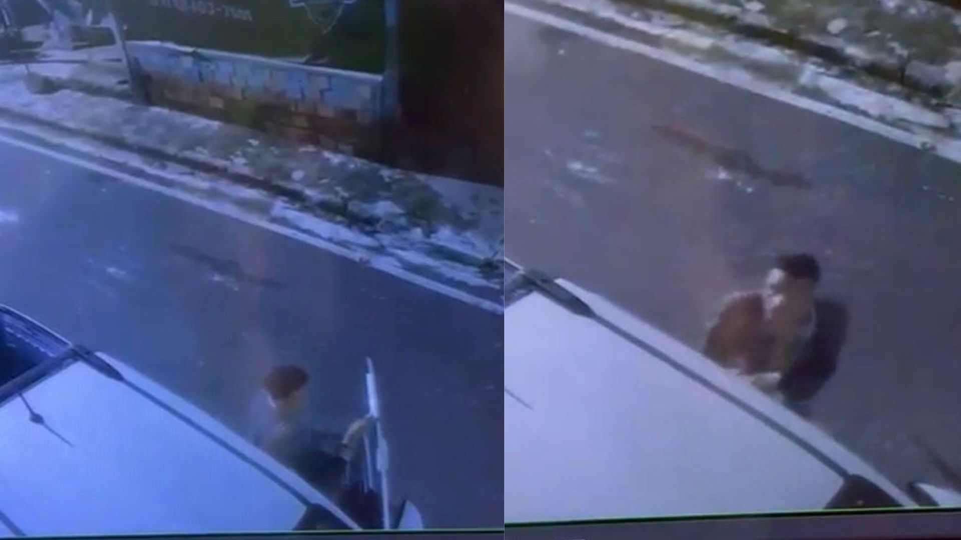 Homem é flagrado por câmeras de segurança invadindo um veículo estacionado no bairro do Marco