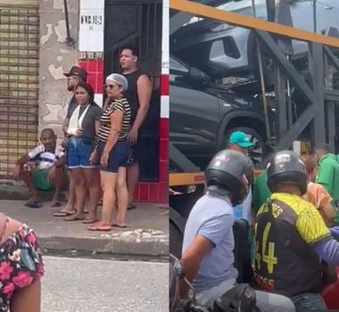 Imagem - Homem embriagado fica preso debaixo de carreta cegonha ao tentar atravessar avenida em Belém