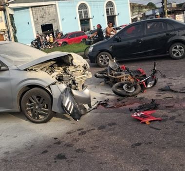 Imagem - Colisão é registrada no cruzamento da Zacarias de Assunção com Independência, em Belém