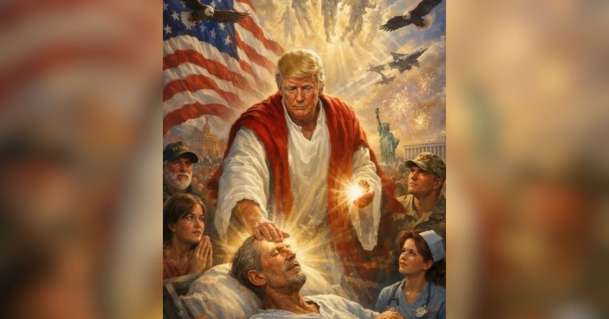 Trump publica imagem gerada por IA em que aparece como figura messiânica