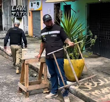 Imagem - Operação remove cavaletes para coibir prática de guardar vagas públicas em Belém