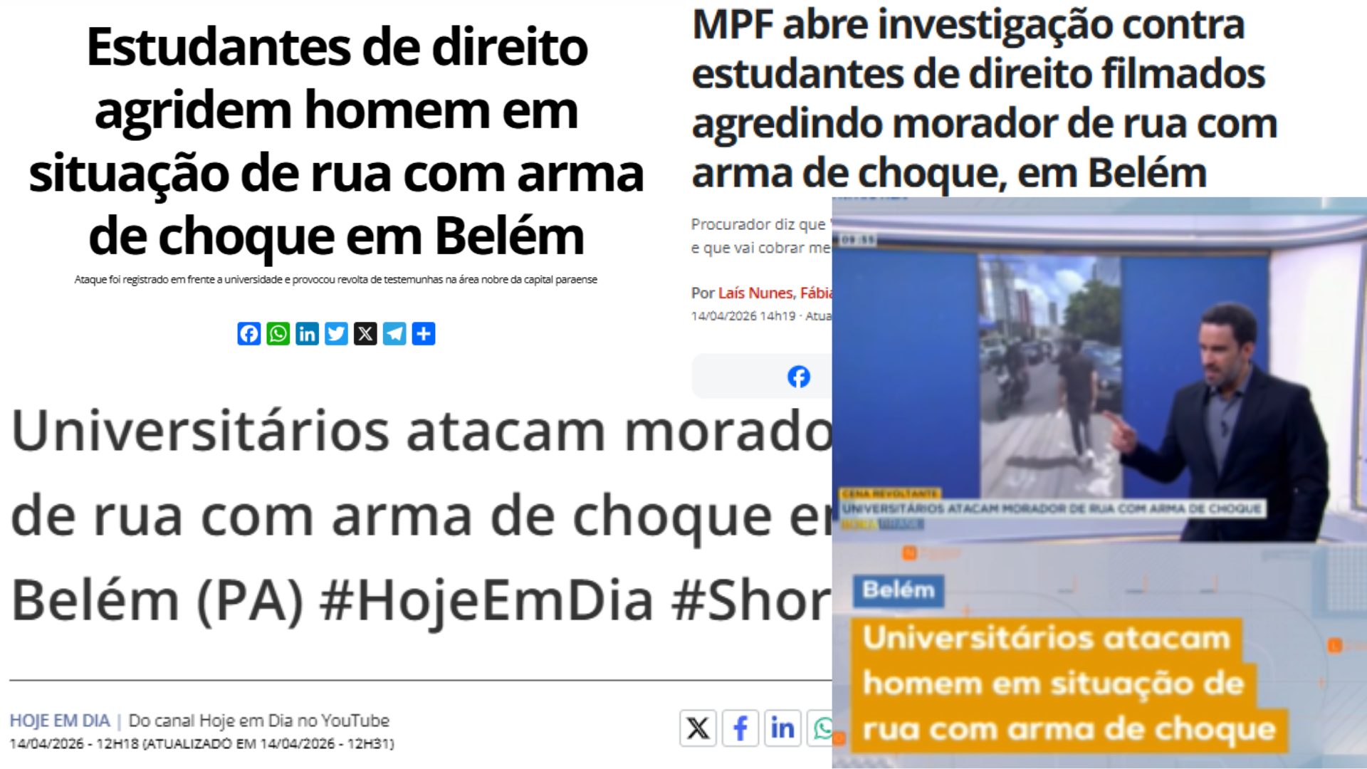 Vídeos de agressão contra morador de rua envolvendo estudantes viralizam e mobilizam autoridades em todo o país