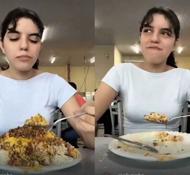 Imagem - Estudante faz ‘montanha de comida’ e surpreende ao comer tudo; assista