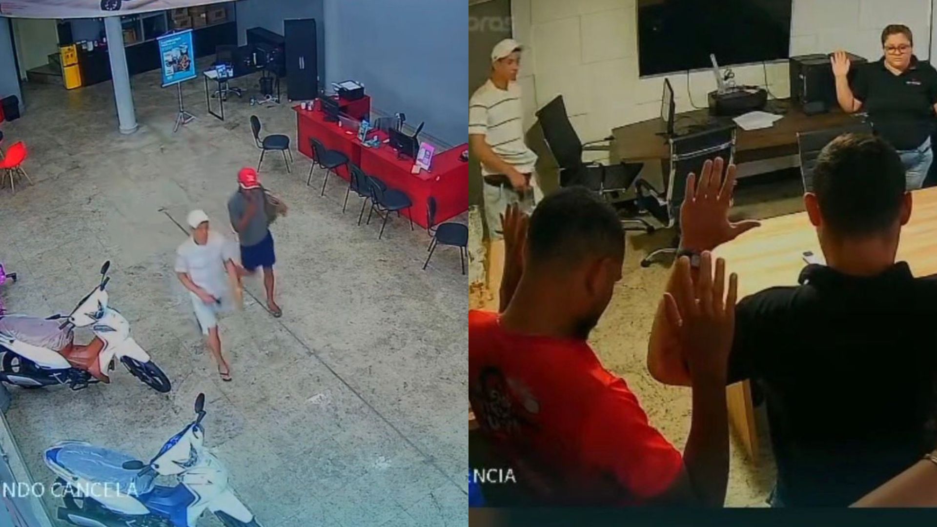 Dois criminosos invadem loja de veículos em Belém e roubam pertences de funcionários