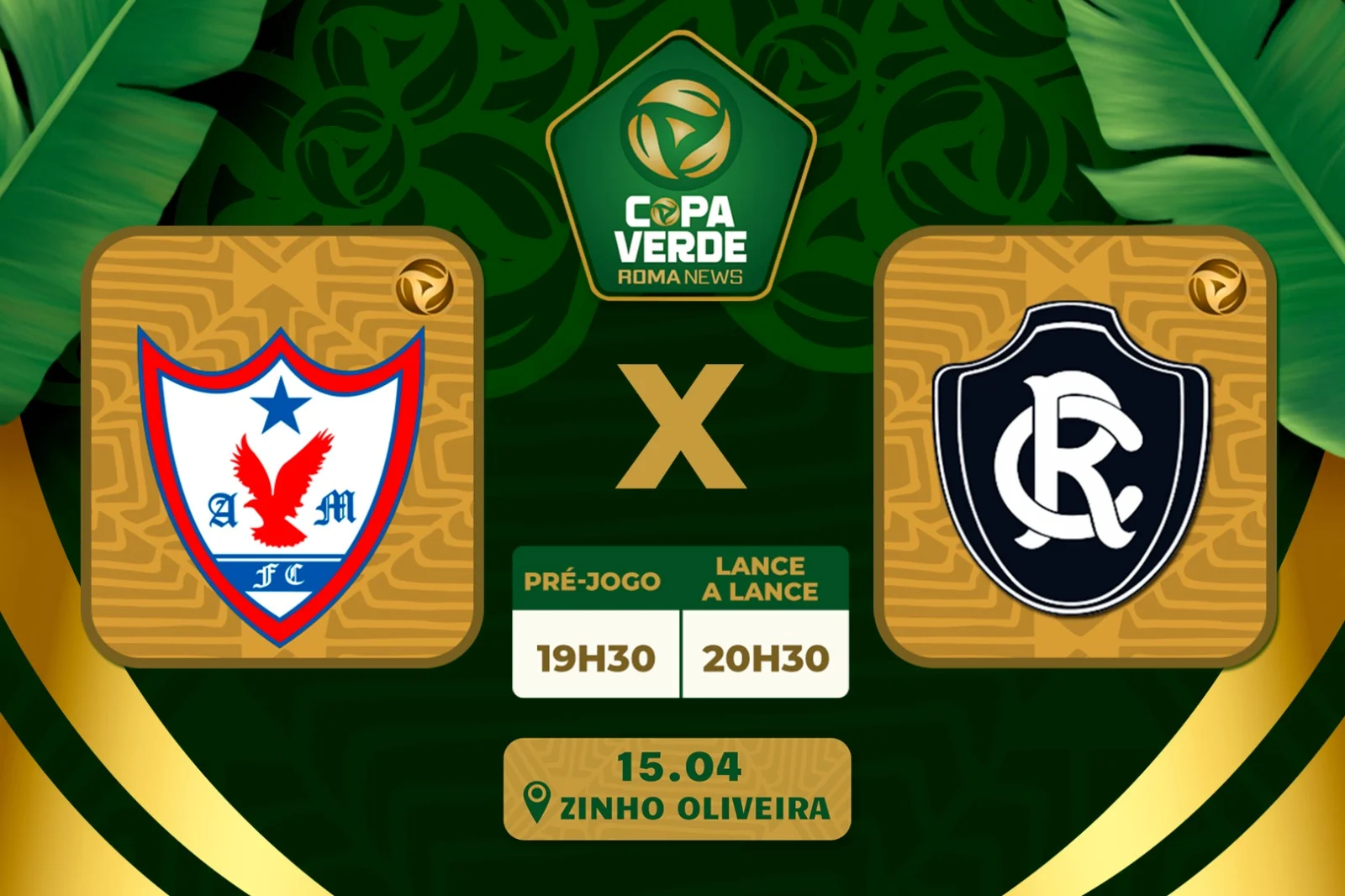 Imagem - Águia e Remo duelam em Marabá com pressão por classificação na Copa Norte; acompanhe