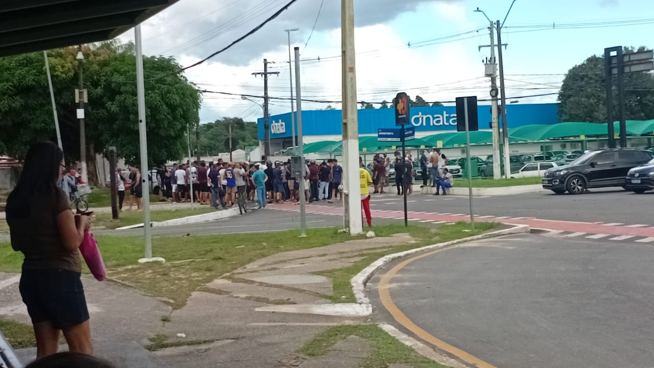 Protesto da torcida azulina