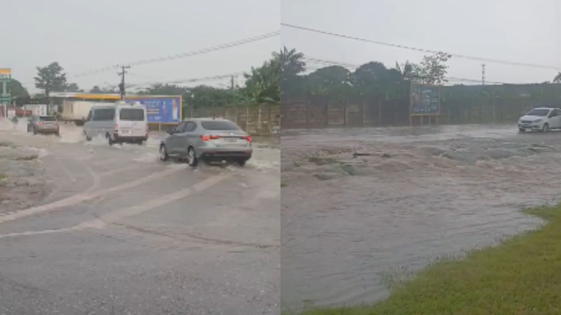 Pontos de alagamento na Região Metropolitana.