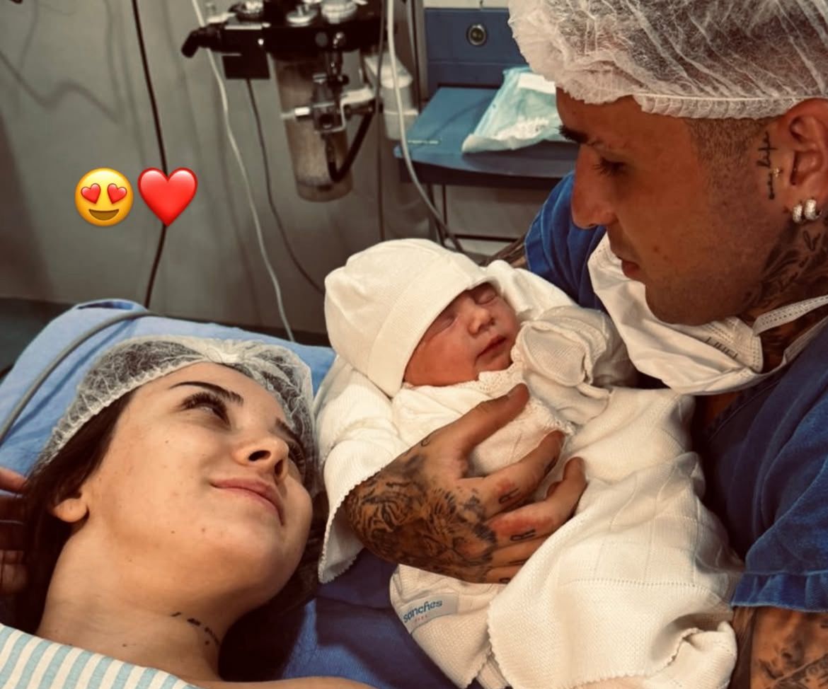 Diego Hernández, a esposa e a filha paraense Paulina - 