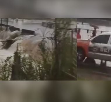 Imagem - PM e Defesa Civil bloqueiam trecho da avenida Cláudio Sanders por risco de transbordamento