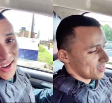 Imagem - PM grava trend dirigindo viatura sem cinto no Pará