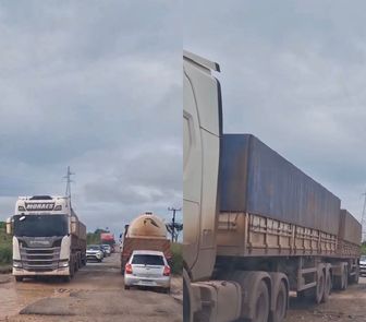 Imagem - BR-155 vira rota de risco aos motoristas com buracos e cratera