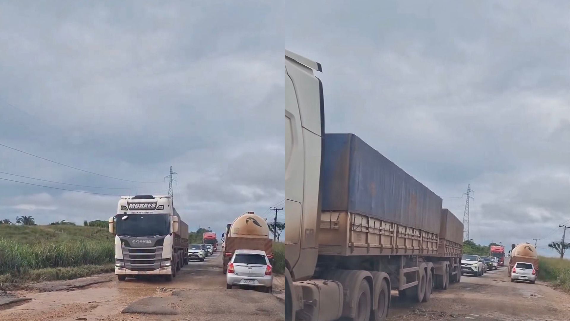 BR-155 vira rota de risco aos motoristas com buracos e cratera