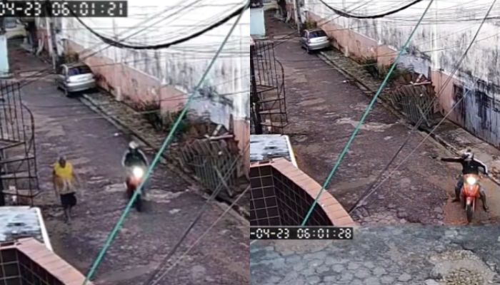 Câmera flagra assalto à luz do dia no Jurunas, em Belém