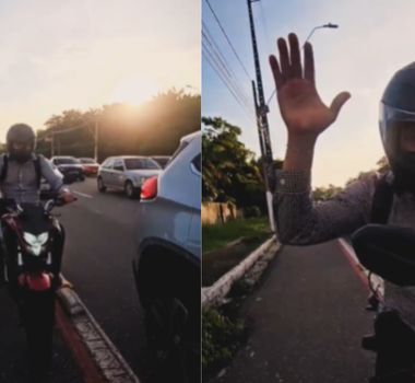 Imagem - Vídeo: ciclista é agredido por motociclista ao flagrar irregularidade em ciclofaixa em Belém