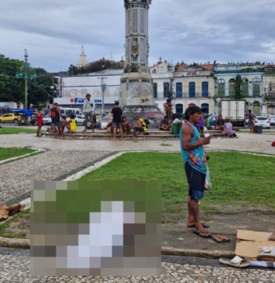 Imagem - Corpo de idoso em situação de rua é encontrado na Praça do Relógio, em Belém