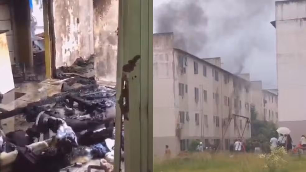 Imagem - Vídeo: apartamento pega fogo em conjunto habitacional de Marituba neste sábado (25)