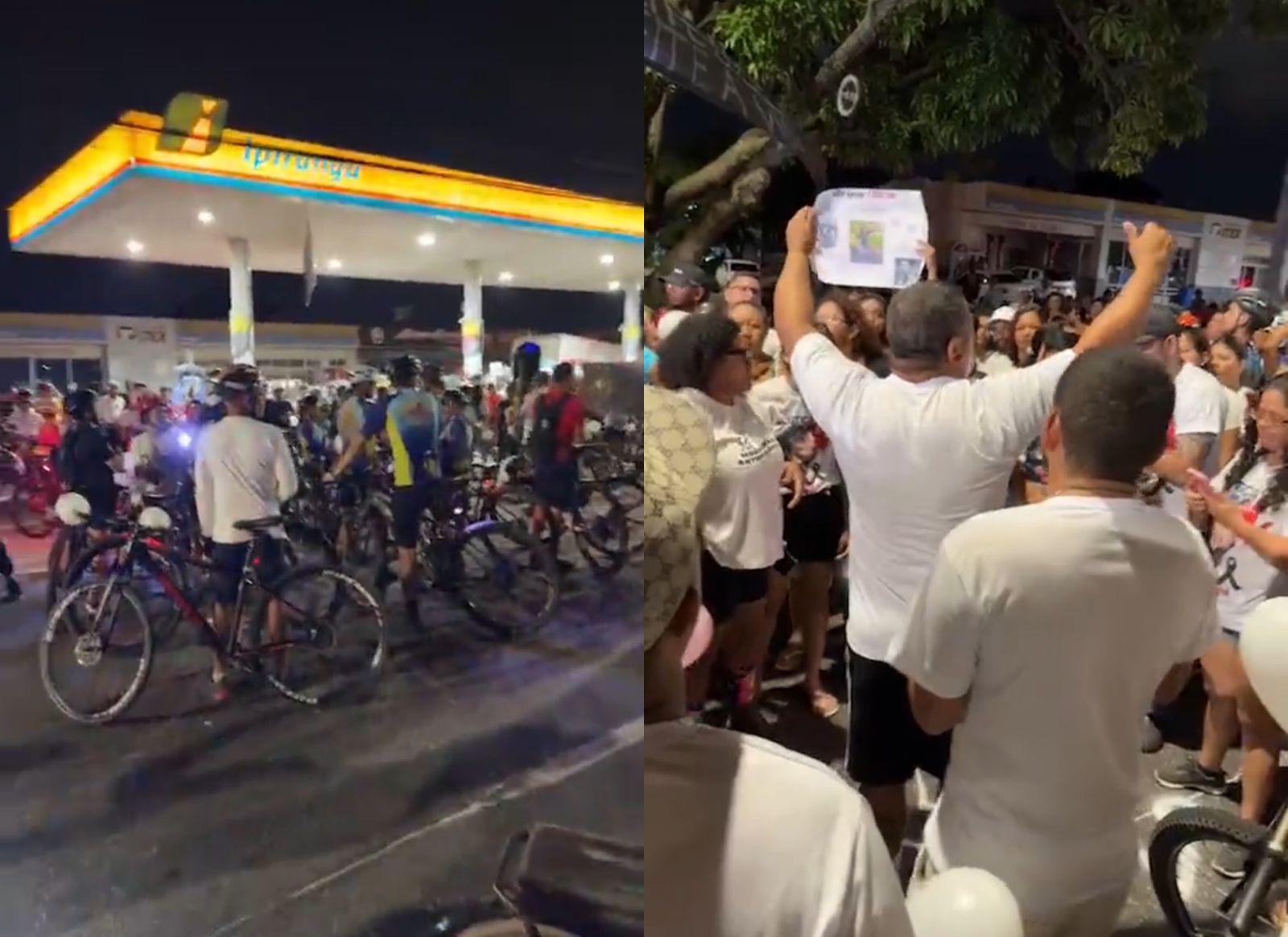 Ciclistas fazem protesto após caso de adolescente atingida na ciclofaixa em Belém