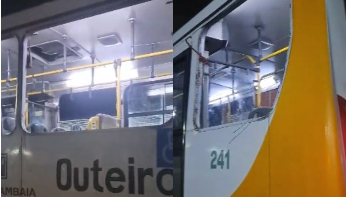 Ônibus é vandalizado por adolescentes na Augusto Montenegro, em Belém