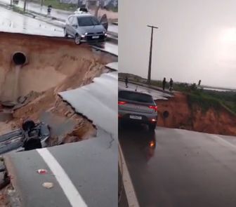 Imagem - Cratera na CE-025 causa morte e pânico no acesso ao litoral cearense