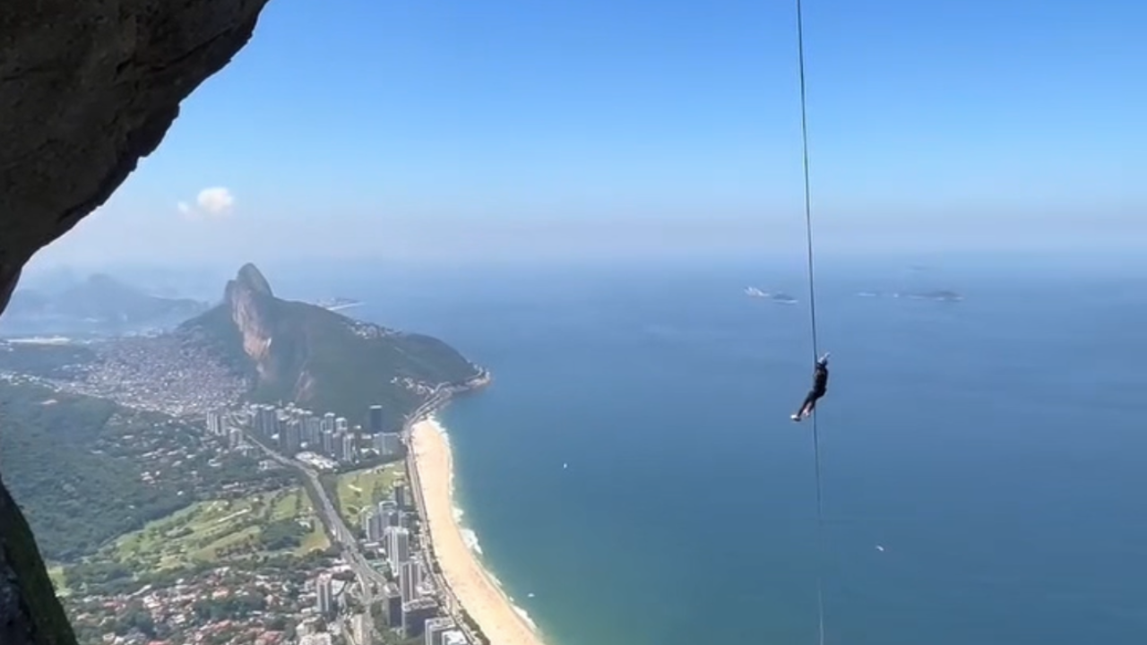 Adrenalina no salto, pânico no áudio: o vídeo de Patrick Vieira que virou o novo meme das redes