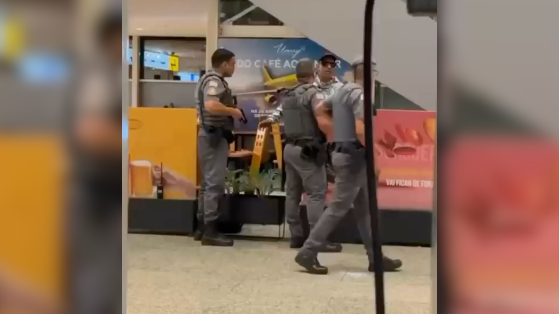 Suspeito foi imobilizado com arma de choque após circular pelo terminal