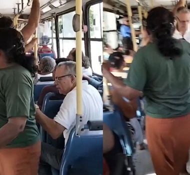 Imagem - Idosa briga por assento prioritário com mãe atípica dentro de coletivo em Belém