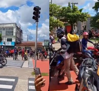 Imagem - Motociclistas protestam por morte de mulher e interditam trecho da Augusto Montenegro, em Belém