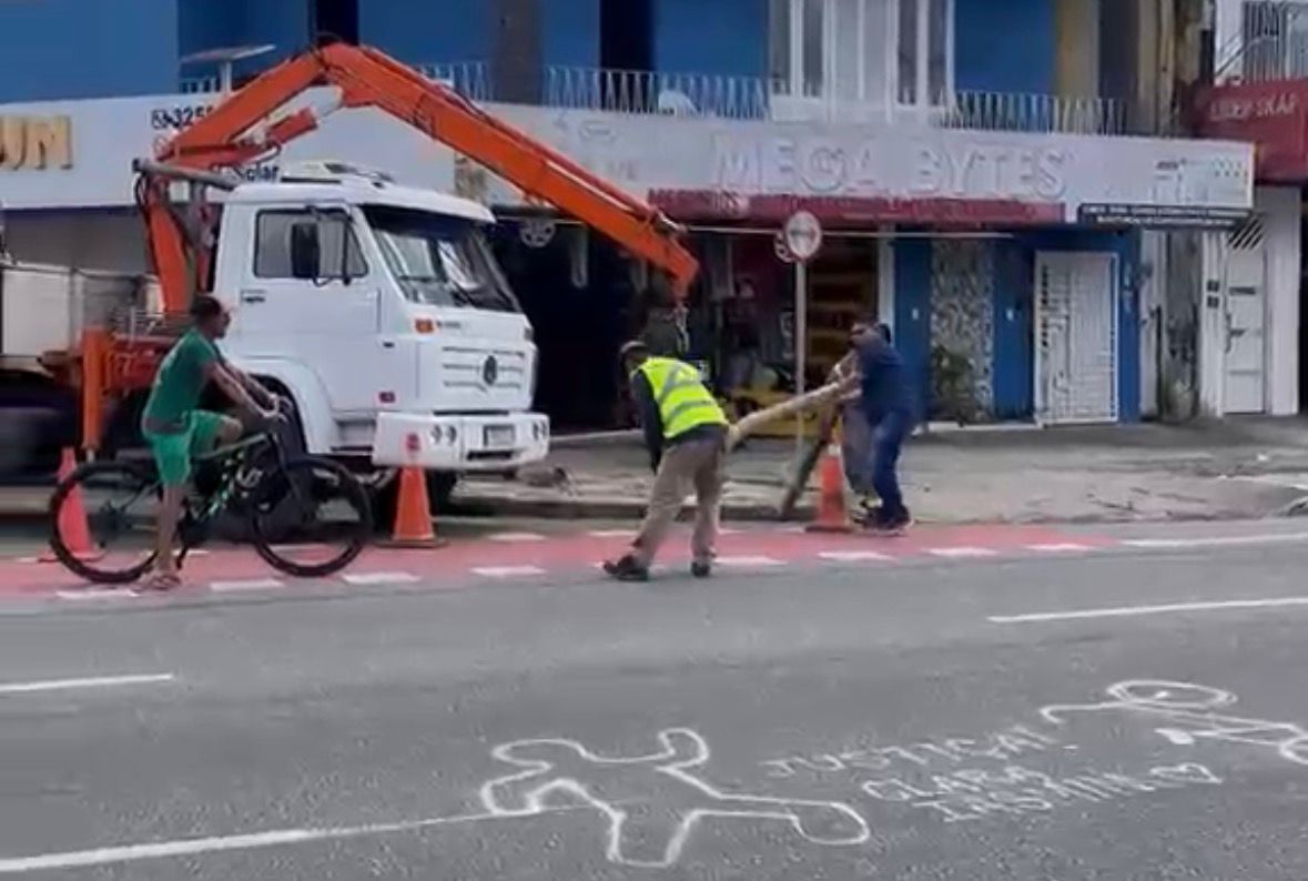 Após morte e sequência de acidentes, trecho na Senador Lemos ganha sinalização