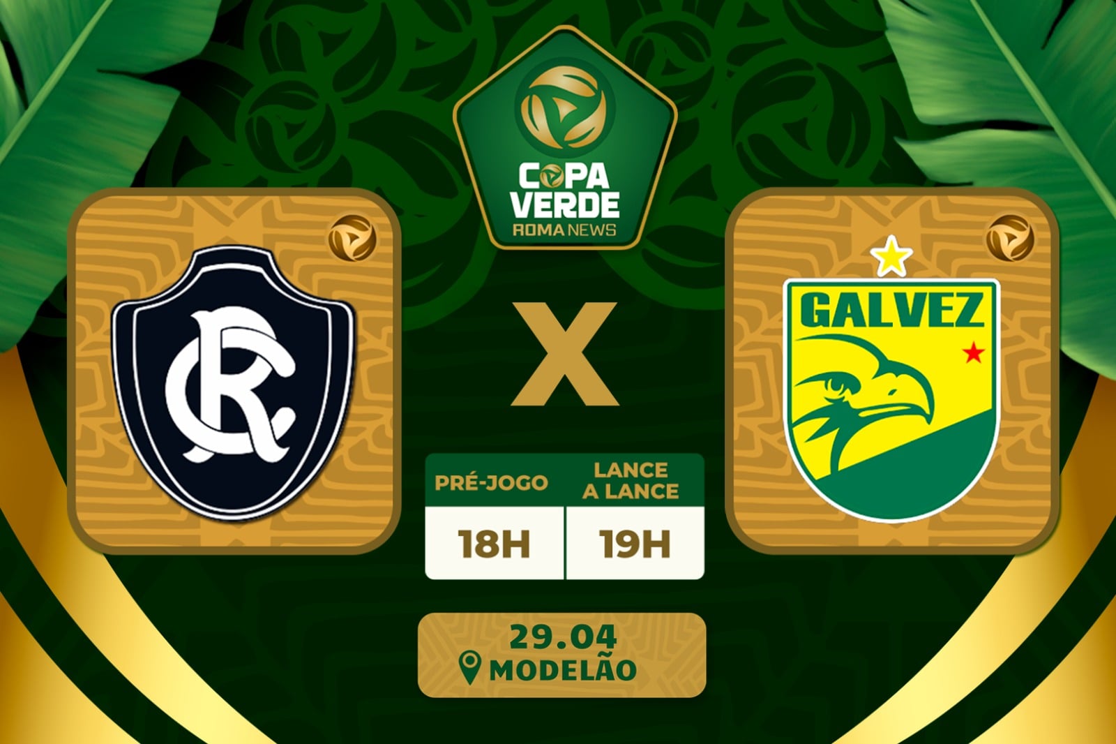 Remo e Galvez cumprem tabela na Copa Norte nesta quarta; acompanhe 