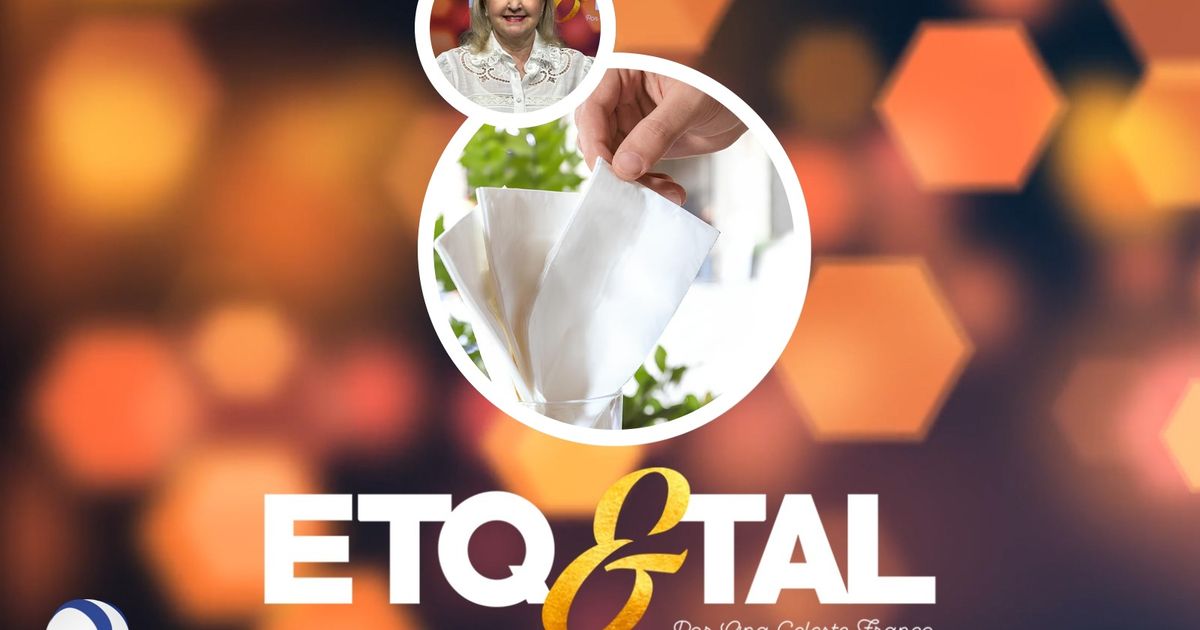 Como fazer uso do guardanapo de papel. Crédito: Reprodução